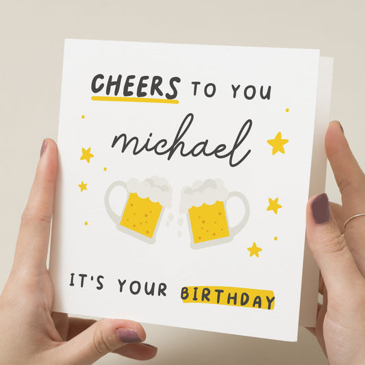 Beer Birthday Card, Personalised Card For Friend, Birthday Card For Him, Birthday Card For Them, Uncle Birthday Card, Brother Birthday Card