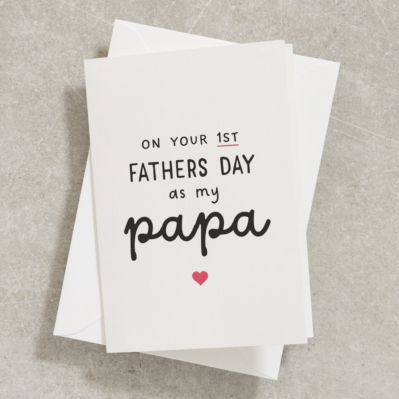 1st Fathers Day As My Papa, Grandpa Card, Grandad Fathers Day Card, Papa Card, Card For Granddad, First Fathers Day As My Grandpa FC016