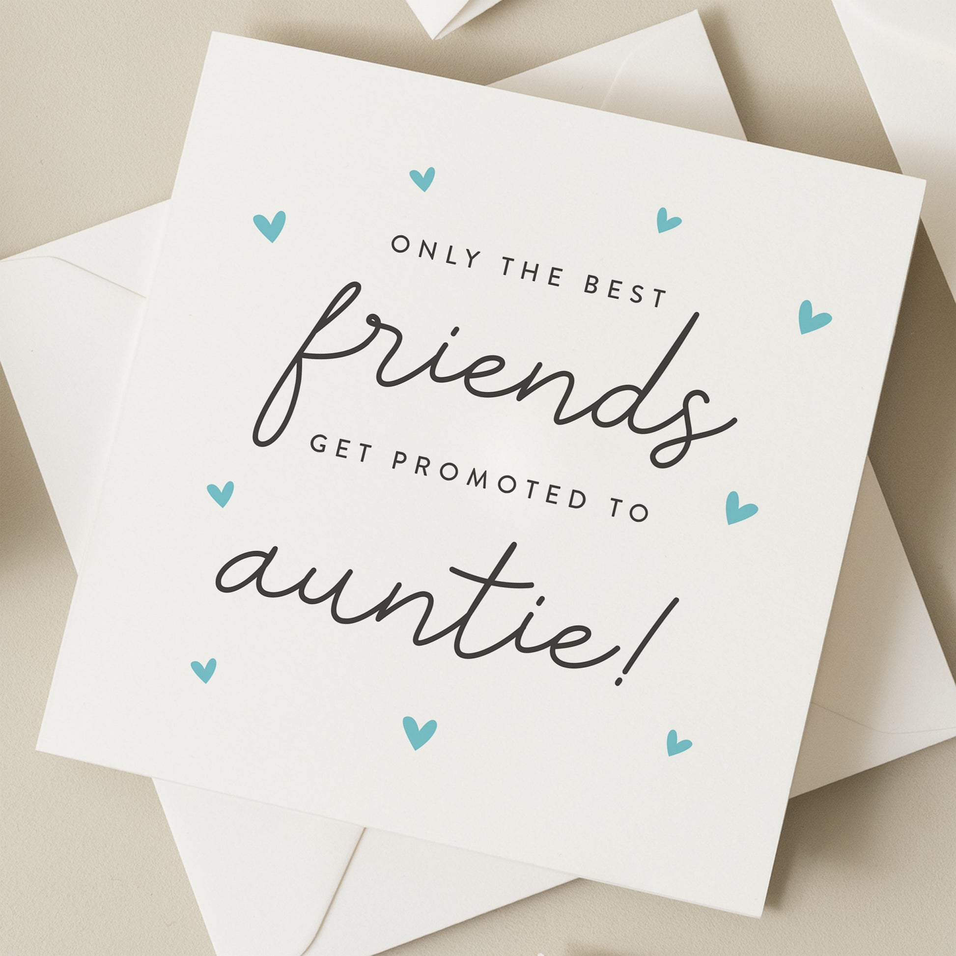 Pregnancy Reveal Card For Best Friend, Bestie Pregnancy Announcement Card, Promoted to Auntie, Surprise Baby Announcement Card