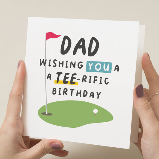 Golf Gift For Dad, Funny Birthday Card, Birthday Card For Golfer, Card For Golfing Dad, For Him, Dad Golf Card