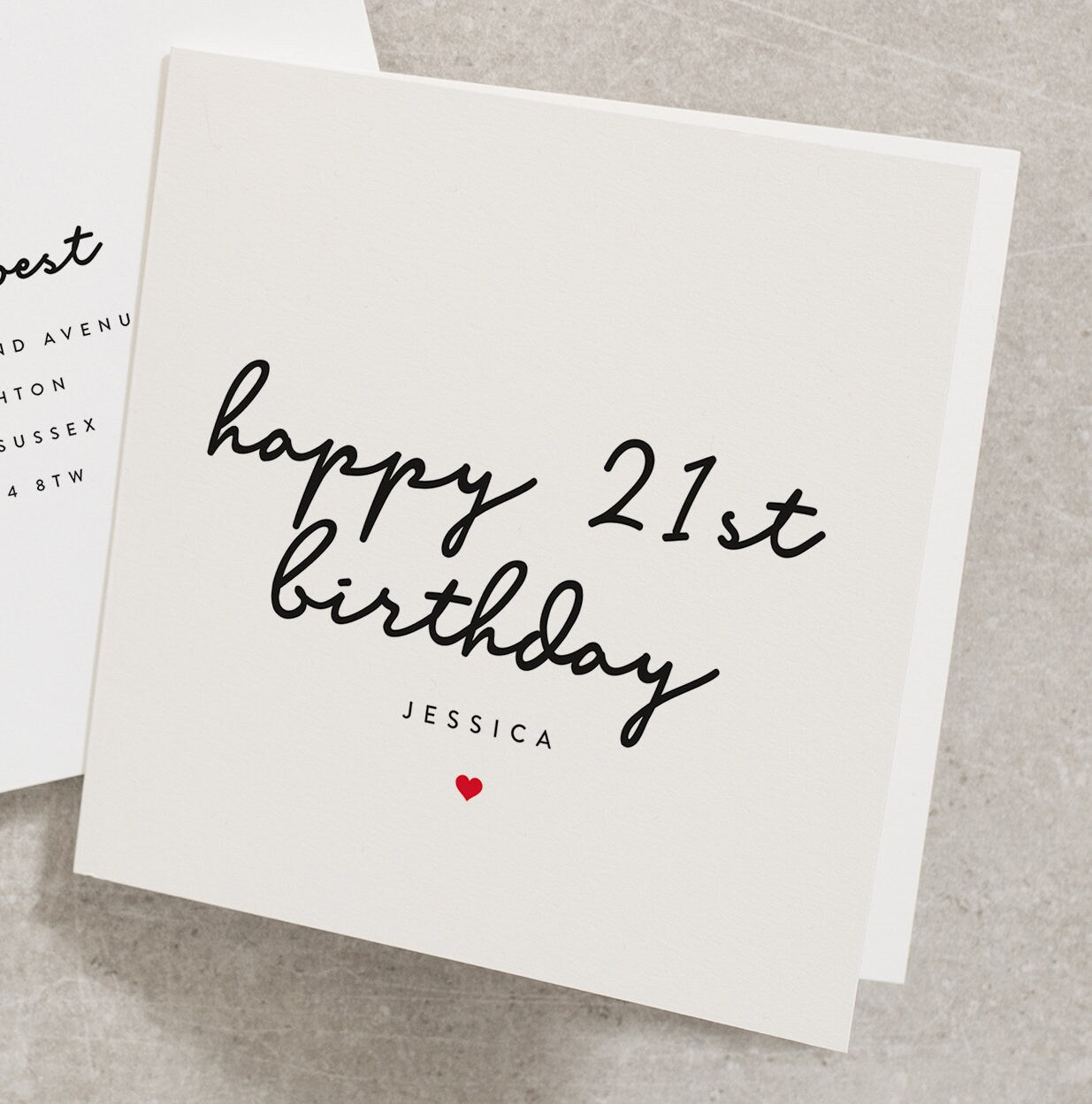 Happy 21st Birthday, Any Name, Personalised 21st Birthday Card For Her, Girlfriend, Sister, Bestie, Best Friend, Cousin, 21st Birthday BC465