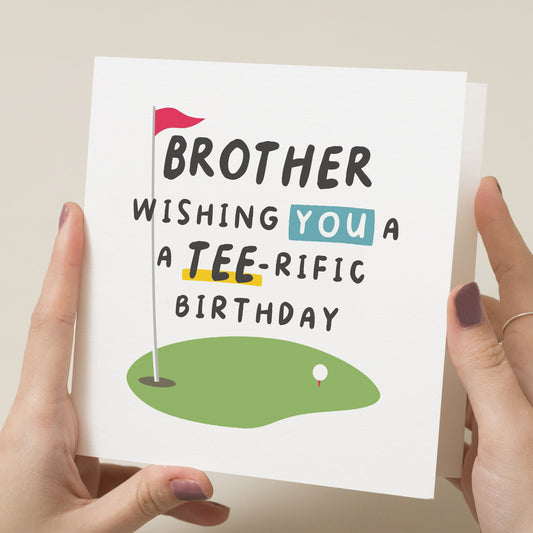 Golf Gift For Brother, Funny Birthday Card, Birthday Card For Golfer, Card For Golfing Brother, For Him, Brother Golf Card