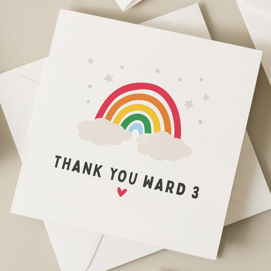 Personalised Thank You Card, Nurses Thank You, Thanks To Doctors, Hospital, Healthcare, NHS Card, Thank You Card For Hospital Ward