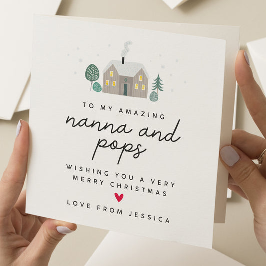 First Christmas As Nan and Grandad Card, Gran and Gramps Christmas Card, Personalised Xmas, Christmas Gran and Grandpa Card, Grandparents