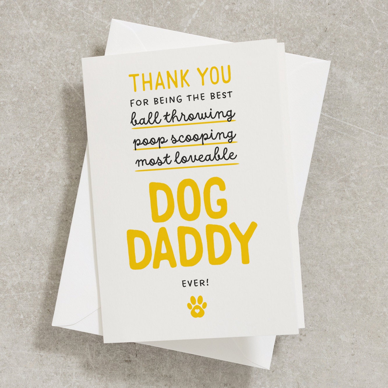 Birthday Card From The Dog, Fathers Day Card From The Dog, Dog Dad Card, Dog Daddy Card, Fur Daddy, Best Dog Daddy Card, Gift From Dog FC013