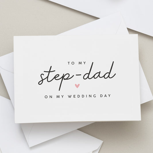 To My Step Dad on my Wedding Day, Step Dad Wedding Day Card, Wedding Card For Step-Dad, Step Parents Wedding Dad Card, Card For Stepdad