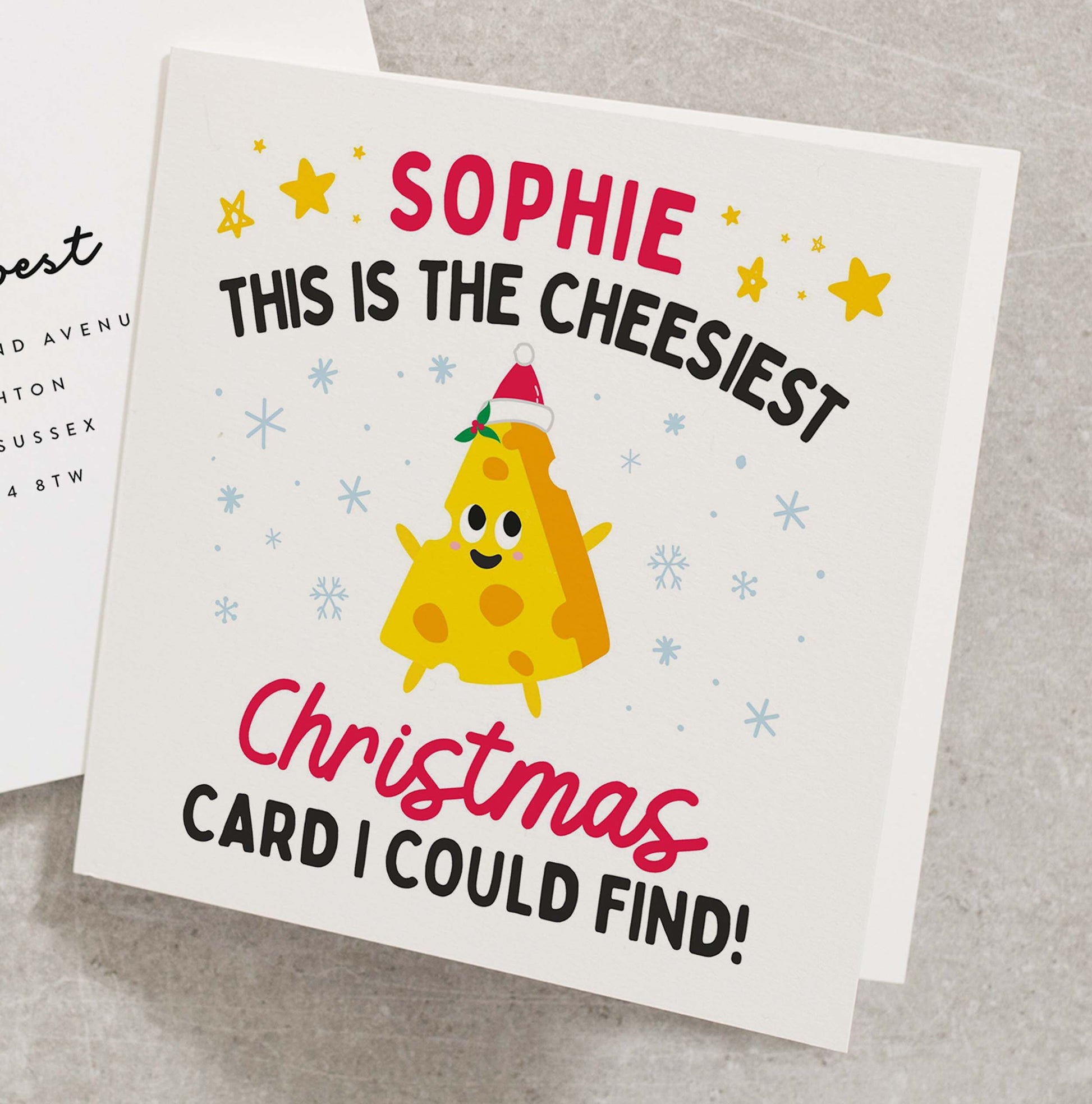 Funny Cheesy Christmas Card For Husband, Personalised Boyfriend Christmas Card, Cheesiest Christmas Card For Him, Joke Christmas Card CC785