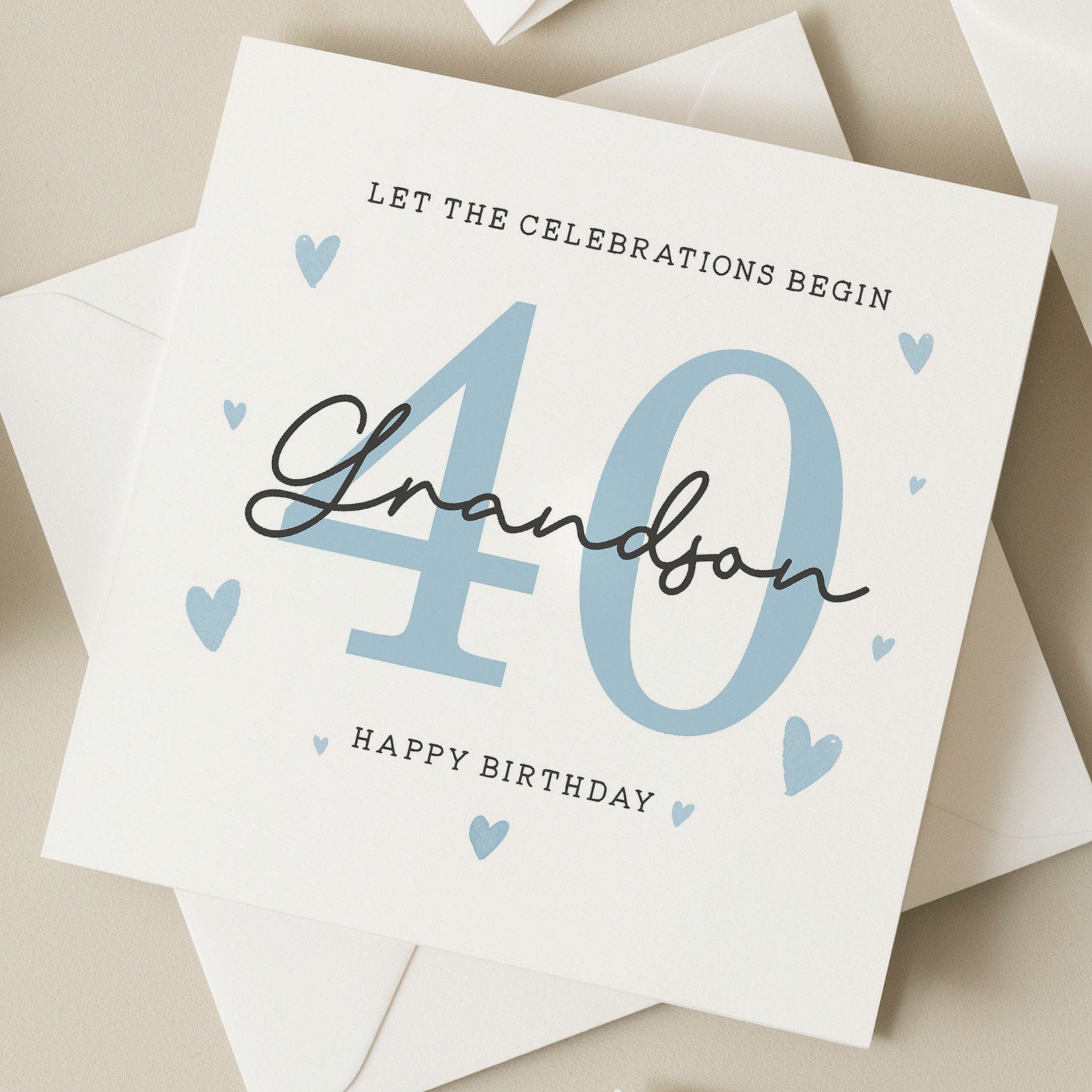 40th Birthday Card, For Grandson, Grandson 40th Birthday Card, 40th Birthday Card For Grandson, 40th Birthday Gift For Him, Fortieth