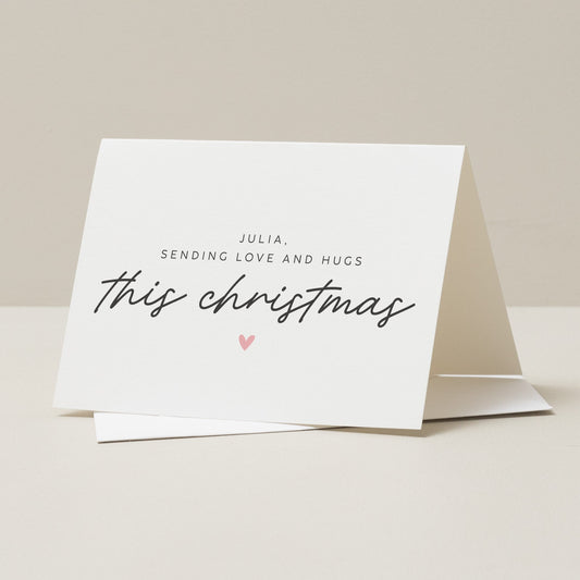 Thinking Of You Christmas Card, Bereavement Christmas Card, Simple Christmas Sympathy Card, Christmas Card With Typography