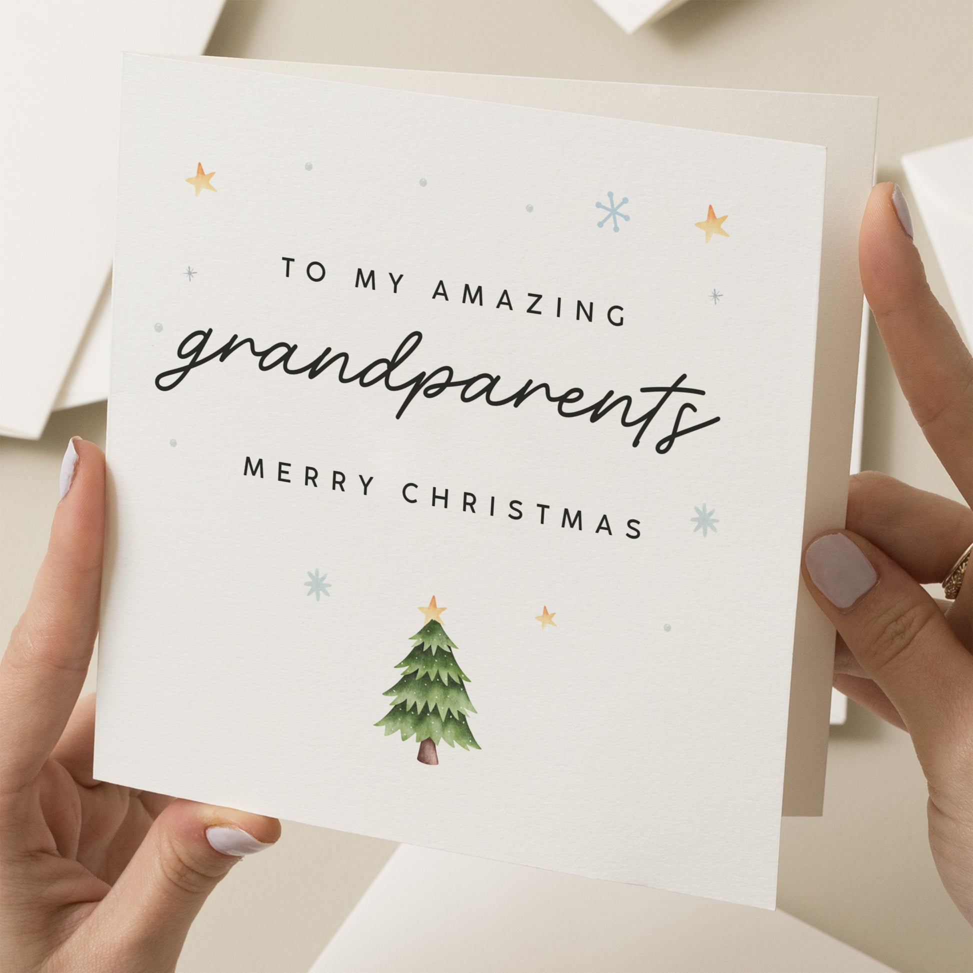 Christmas Card For Grandparents, Nan and Grandad Xmas Card, Grandma And Grandad Christmas Gift, Nanna and Papa Christmas Card