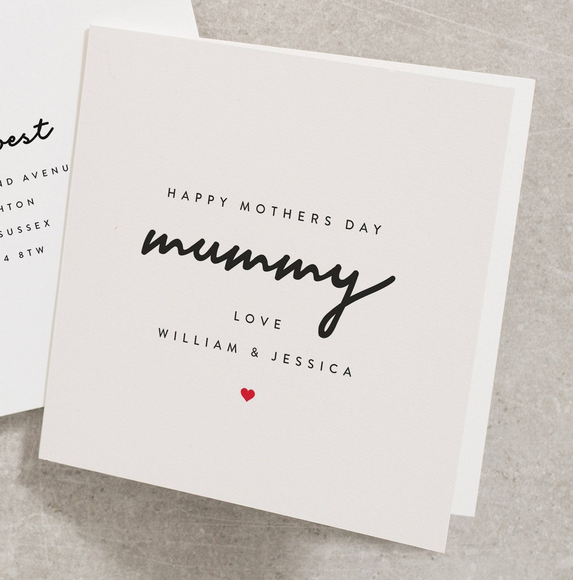 Mothers Day Mummy Card, Happy Mothers Day Mummy, Mummy Day Card, From Baby, From Son, From Daughter MD001