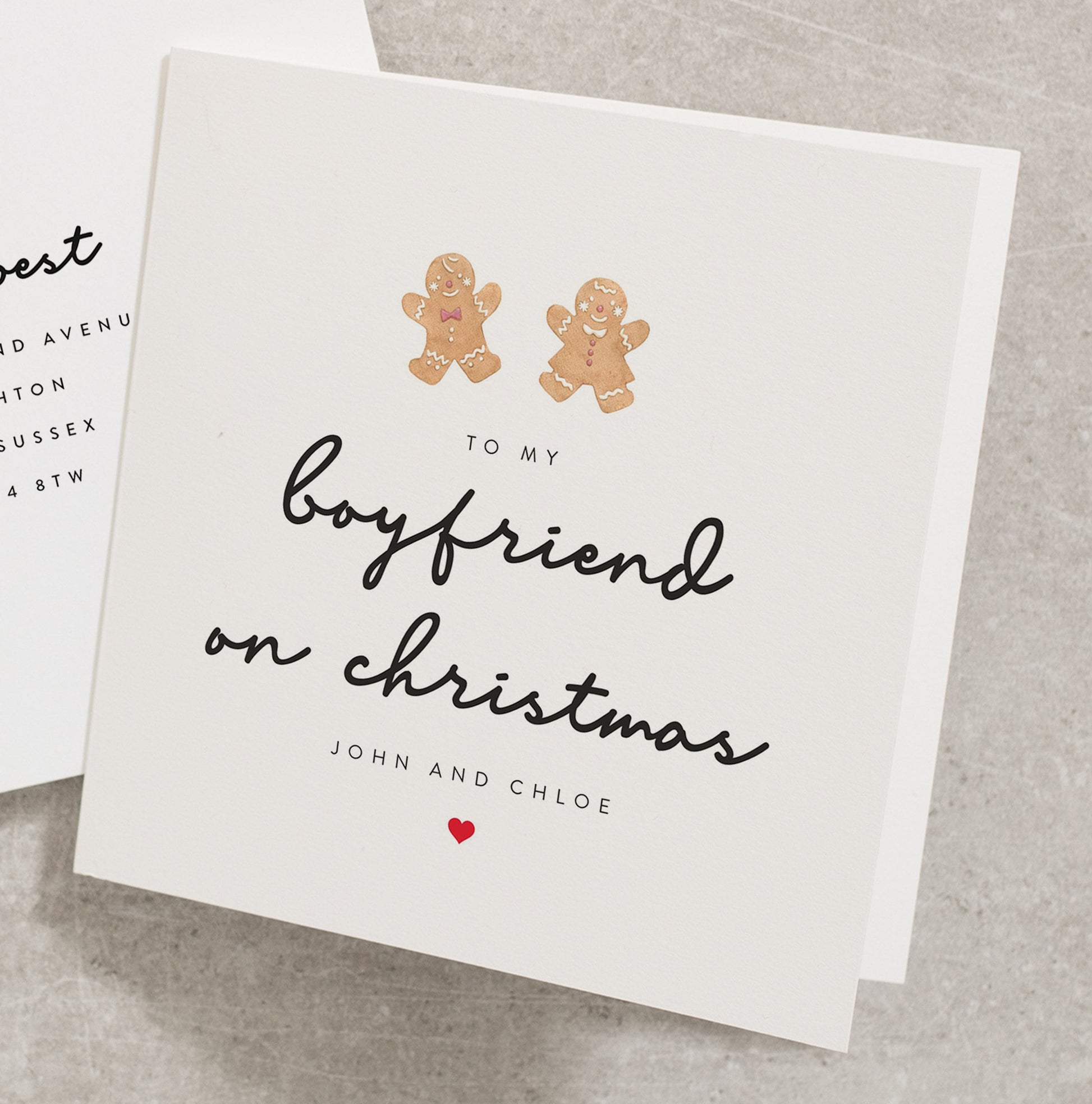 Boyfriend Christmas Card, Personalised Christmas Boyfriend Card, Christmas Card For Boyfriend, Boyfriend Xmas Card CC165