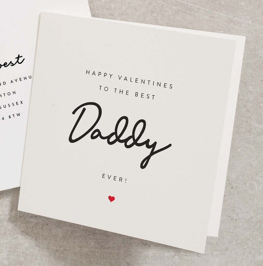 Happy Valentines Daddy Card, Daddy Valentines Card, Valentines Day Card For Daddy, Happy Valentines Day Card, Dad Valentines Day Card VC119