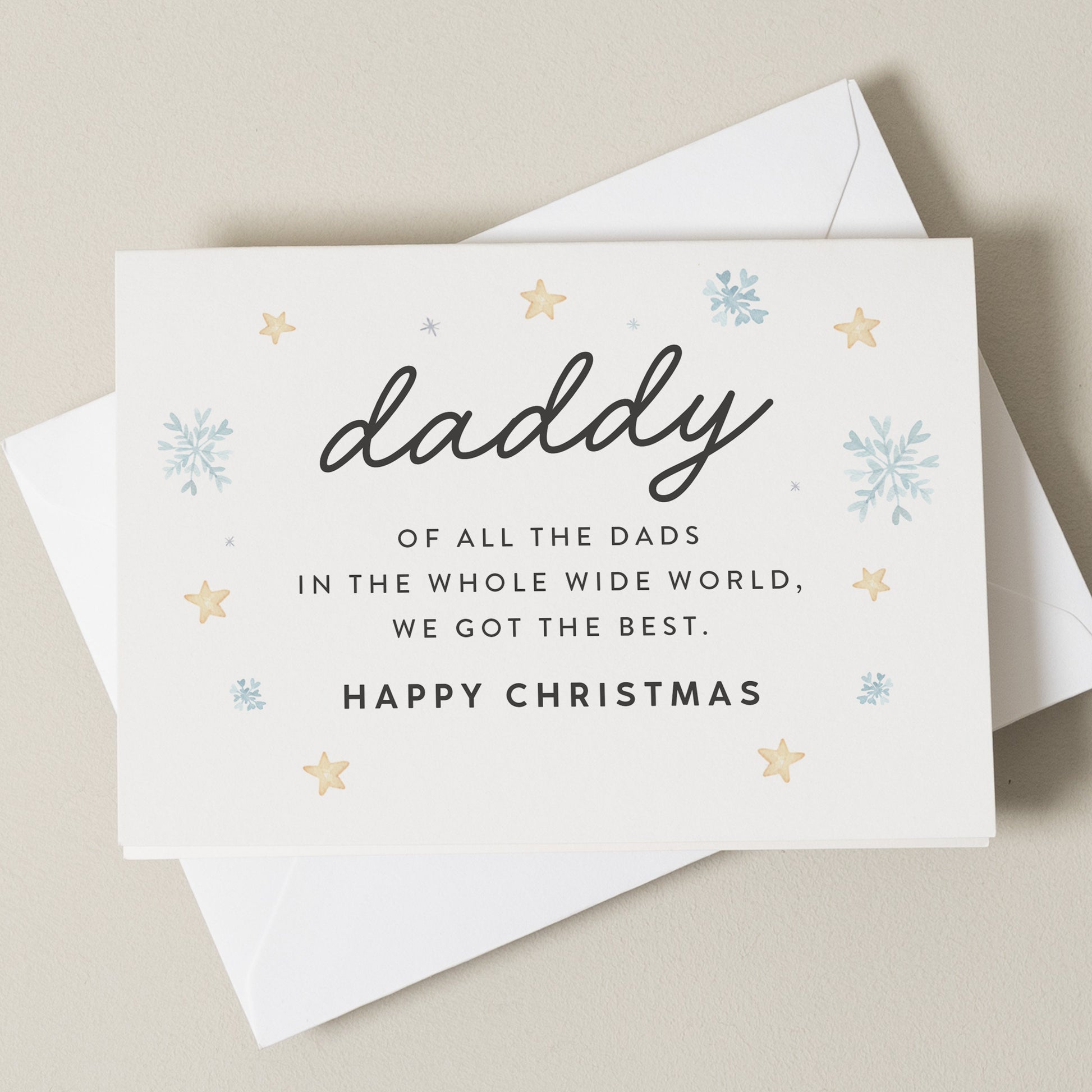 Daddy Christmas Card, Best Dad Christmas Card, Christmas Card, Dad Gift, Xmas Card Dad, Christmas Card For Daddy, Christmas Card Dad