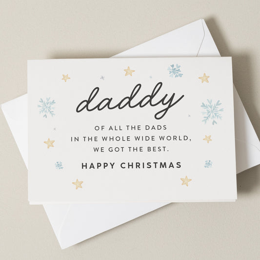 Daddy Christmas Card, Best Dad Christmas Card, Christmas Card, Dad Gift, Xmas Card Dad, Christmas Card For Daddy, Christmas Card Dad