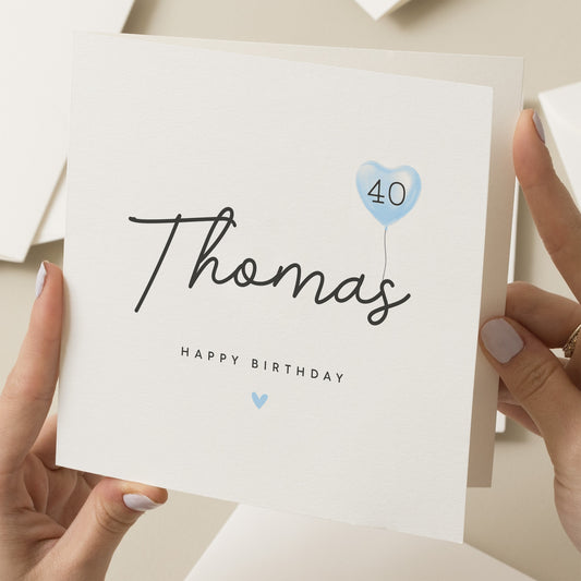 40th Birthday Card For Him, For Husband, Personalised Birthday Card, Happy Fortieth Birthday Card, 40th Birthday Card Brother, Uncle, Friend