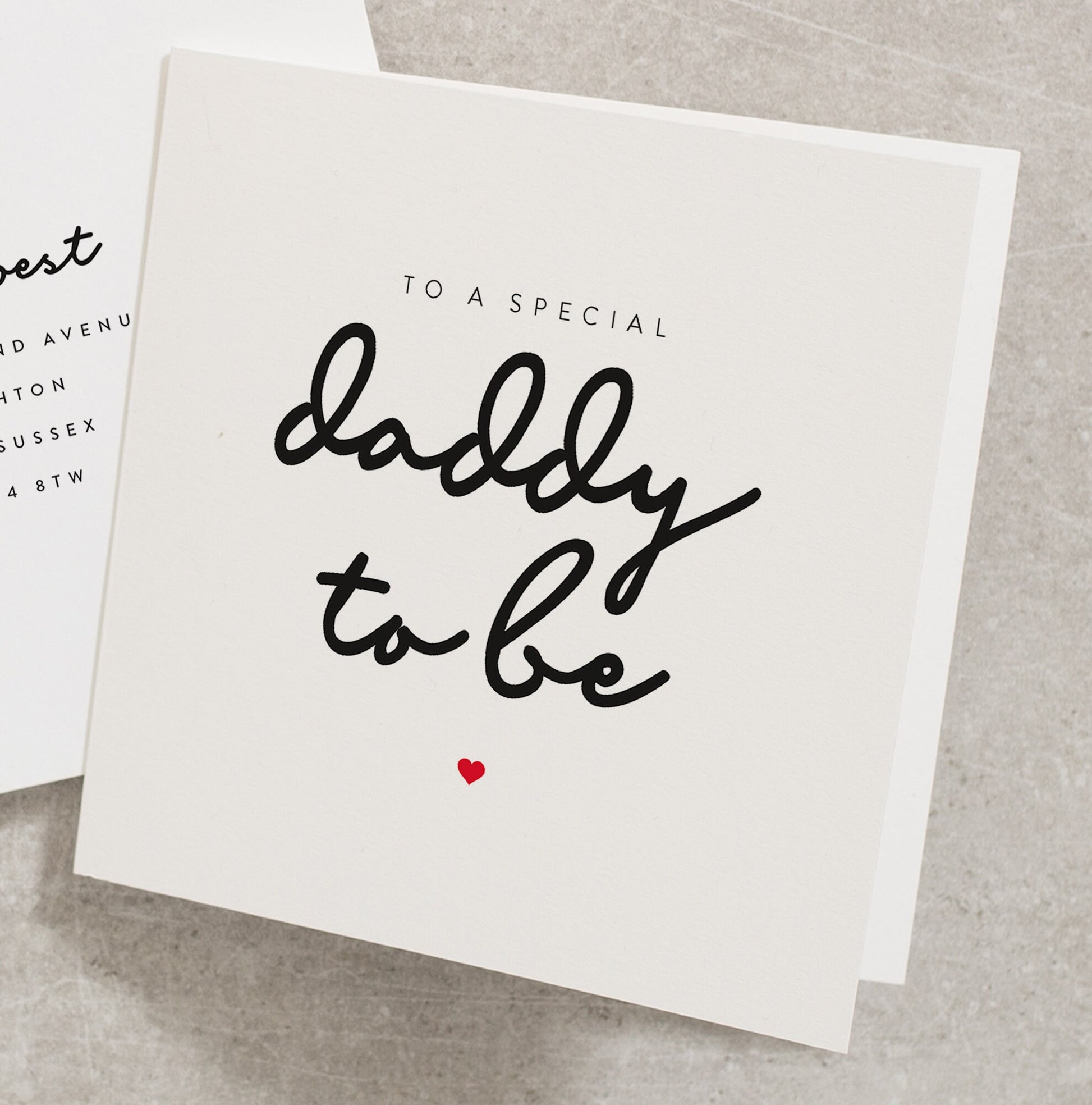 Daddy To Be Birthday Card, To A Special Daddy To Be, Daddy To Be Christmas Card, Birthday Card From Bump, Daddy Birthday Card BC078