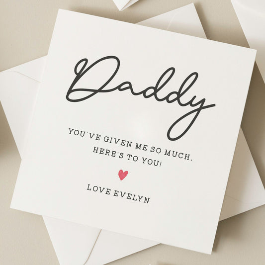 Daddy Fathers Day Card, Daddy Fathers Day Card, Fathers Day Gifts From Daughter, Best Dad Card, Father&#39;s Day Card From Son, From Daughter