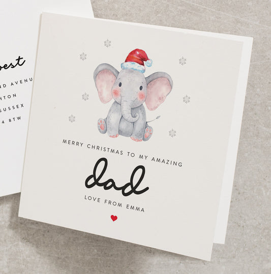 Personalised Christmas Card To My Dad, Christmas Card For Dad, Christmas Card To My Daddy, Christmas Card For My Daddy, Xmas Card Dad CC579