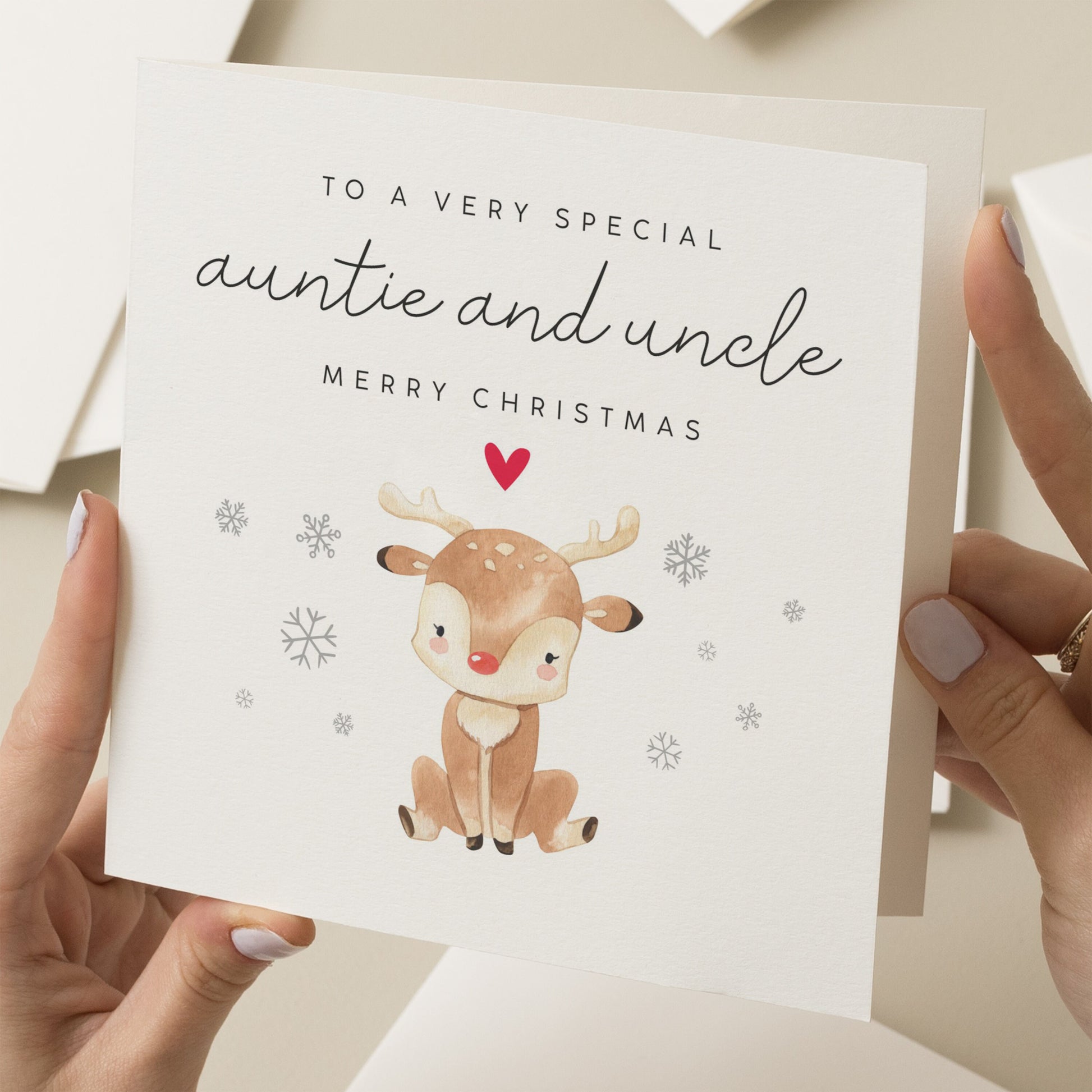 Christmas Card Auntie and Uncle, Auntie and Uncle Christmas Card, Merry Christmas Aunty and Uncle Card, Aunt & Uncle Xmas Card, Gift