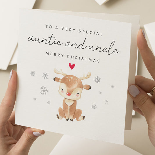 Christmas Card Auntie and Uncle, Auntie and Uncle Christmas Card, Merry Christmas Aunty and Uncle Card, Aunt & Uncle Xmas Card, Gift