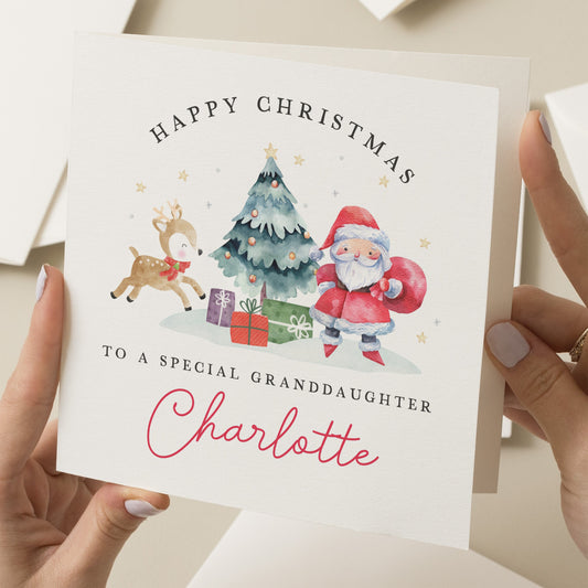 Granddaughter Christmas Card, Christmas Card For Granddaughter, Personalised Christmas Card Girl, Special Christmas Card Granddaughter, Xmas