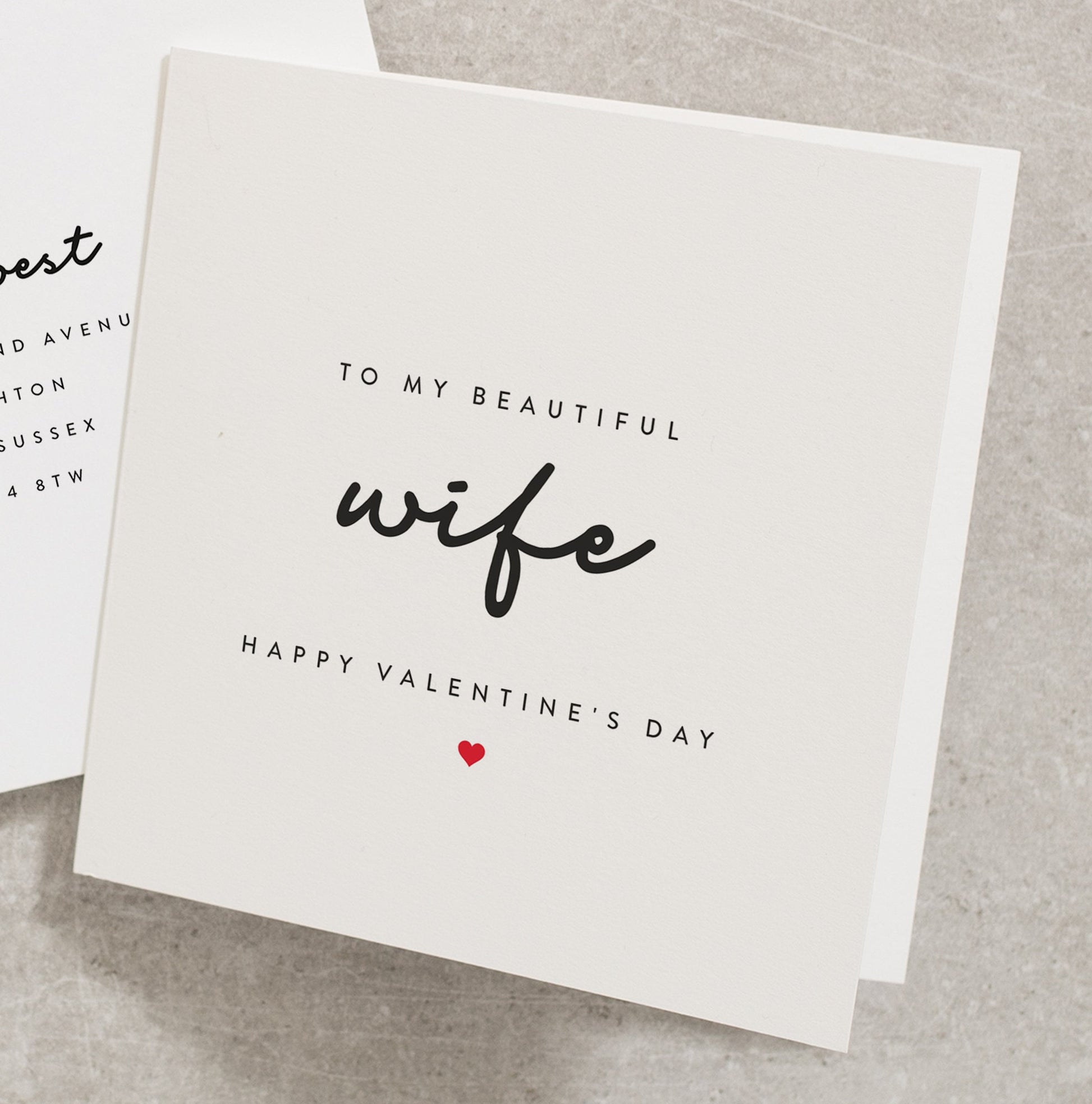 To My Beautiful Wife Valentines Day Card for Her, Romantic Wife Valentines Day Card, Happy Valentines Day to my Beautiful Wife Card VC040