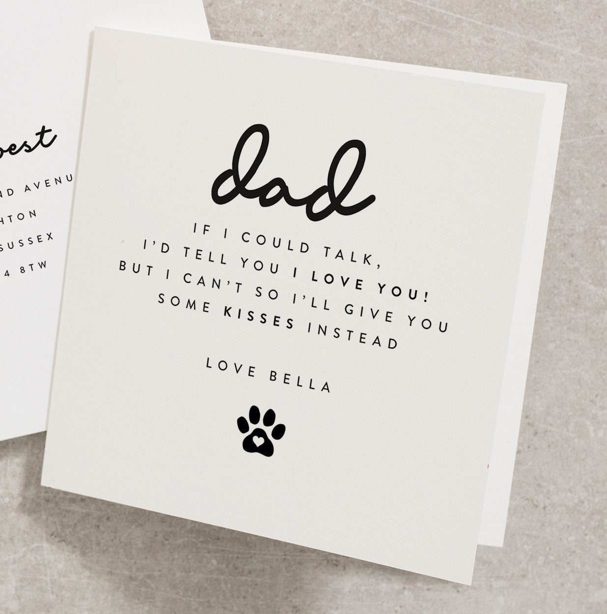 Funny Dog Dad Birthday Card, Fathers Day Card From The Dog, Joke Dog Dad Card For Fathers Day, Best Dog Dad Ever Card, Gift From Dog FD071