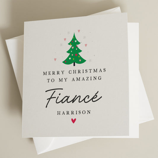 Christmas Fiancé Card, Christmas Card Fiancé, Christmas Card for Future Husband, For Him Christmas Card, For Man Xmas Card, Gift