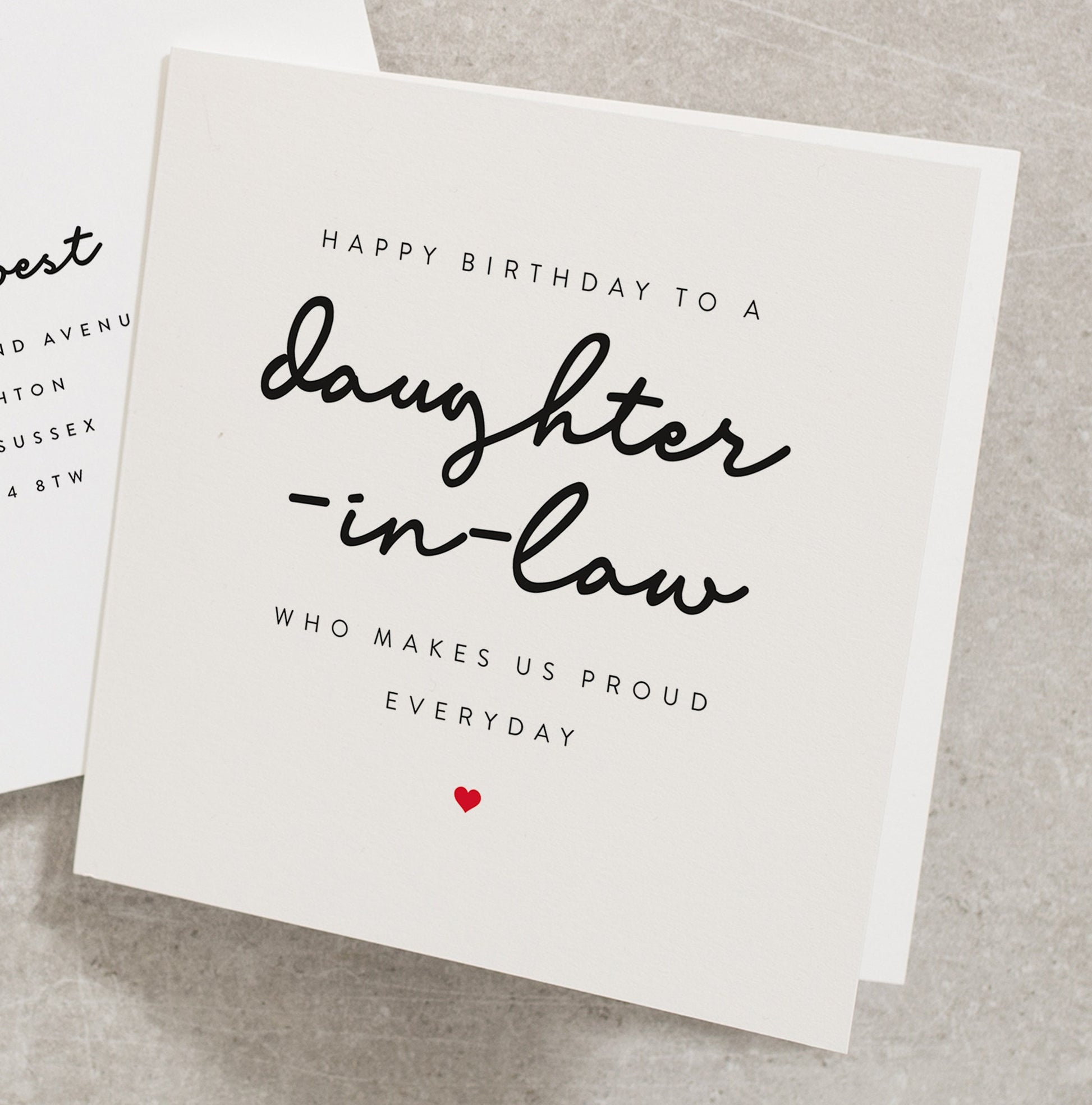 Daughter In Law Birthday Card , Amazing Daughter In Law Gift, Birthday Card Daughter In Law, Special Daughter In Law Birthday Card BC137