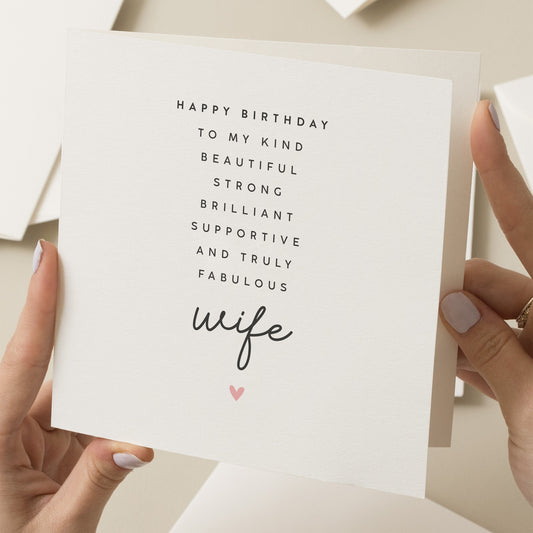 Wife Birthday Card, Birthday Gift For Her, Birthday Card For Wife, Romantic Birthday Card, Cute Birthday Card For Wife, For Her, For Partner