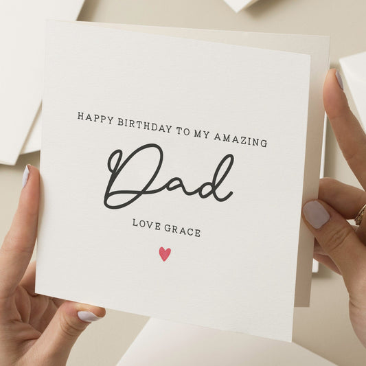 Amazing Dad Birthday Card, Birthday Gift For Dad, Personalised Birthday Card For Dad, Happy Birthday Dad, Birthday Dad Gift, Simple Card