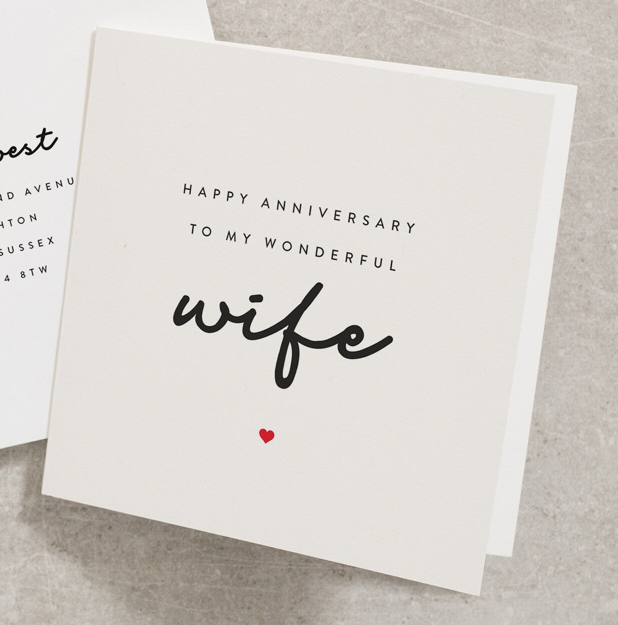 Wife Anniversary Card, Happy Anniversary Card For Wife, Anniversary Card For Partner, Happy Anniversary Card AN120