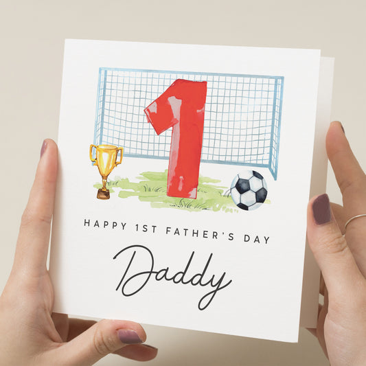 Football Fathers Day Gift For Dad, First Fathers Day Card For Dad, Football Lover Card, Happy Fathers Day Card For Him, Cute Card For Dad