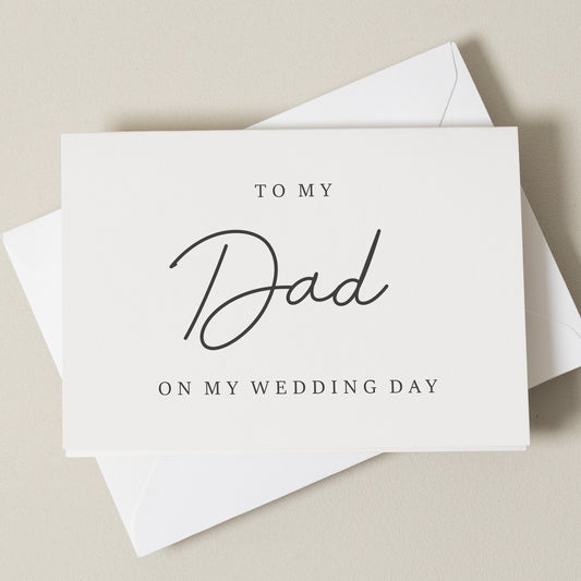 Wedding Day Card For Father, For Dad On My Wedding Day Card, Wedding Day Card For Father, On The Day Wedding Card, Happy Wedding Day Card