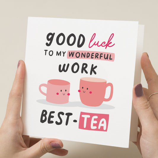 Good Luck Card For Work Bestie, Funny Work Bestie Card, New Job Card For Coworker, Leaving Work Good Luck Card, Colleague Good Luck Card