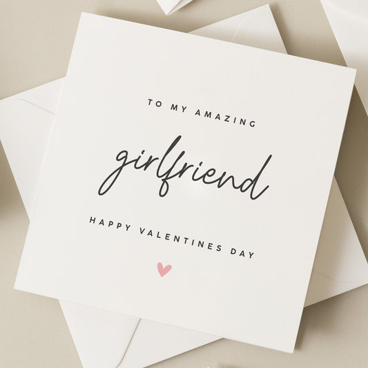 Girlfriend Valentines Day Card, Valentine&#39;s Card To Girlfriend, Girlfriend Valentine&#39;s Gift, Valentines Card for Her, Woman, Gift For Her