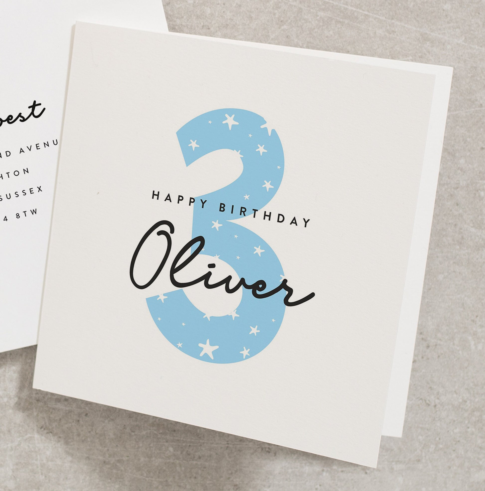 Happy 3rd Birthday Card For Son, Grandson 3rd Birthday Card, Nephew Third Birthday Card With Personalisation, Happy Birthday Card BC956