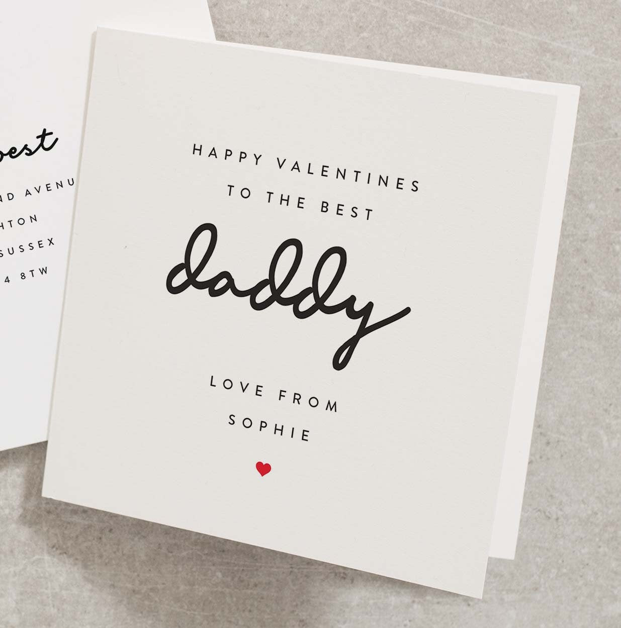 Daddy Valentines Day Card, Personalised Valentines Day Card, Dad Valentines Day Card, Happy Valentines Day Card, Valentines Day Card VC178