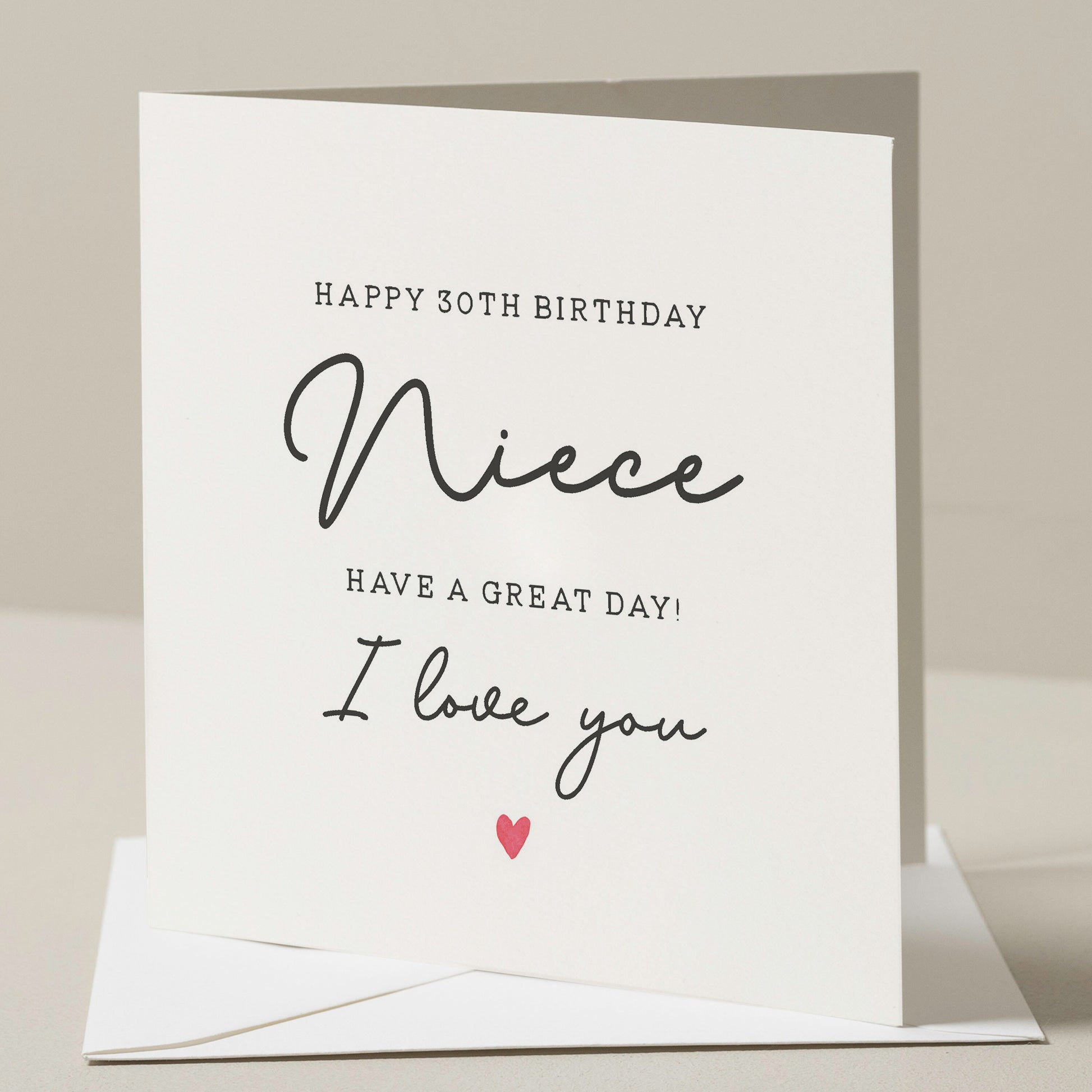 Niece 30th Birthday Card, 30th Birthday Card For Niece, Birthday Gift To Niece, Niece Gift For Her, Happy Thirtieth Birthday Niece