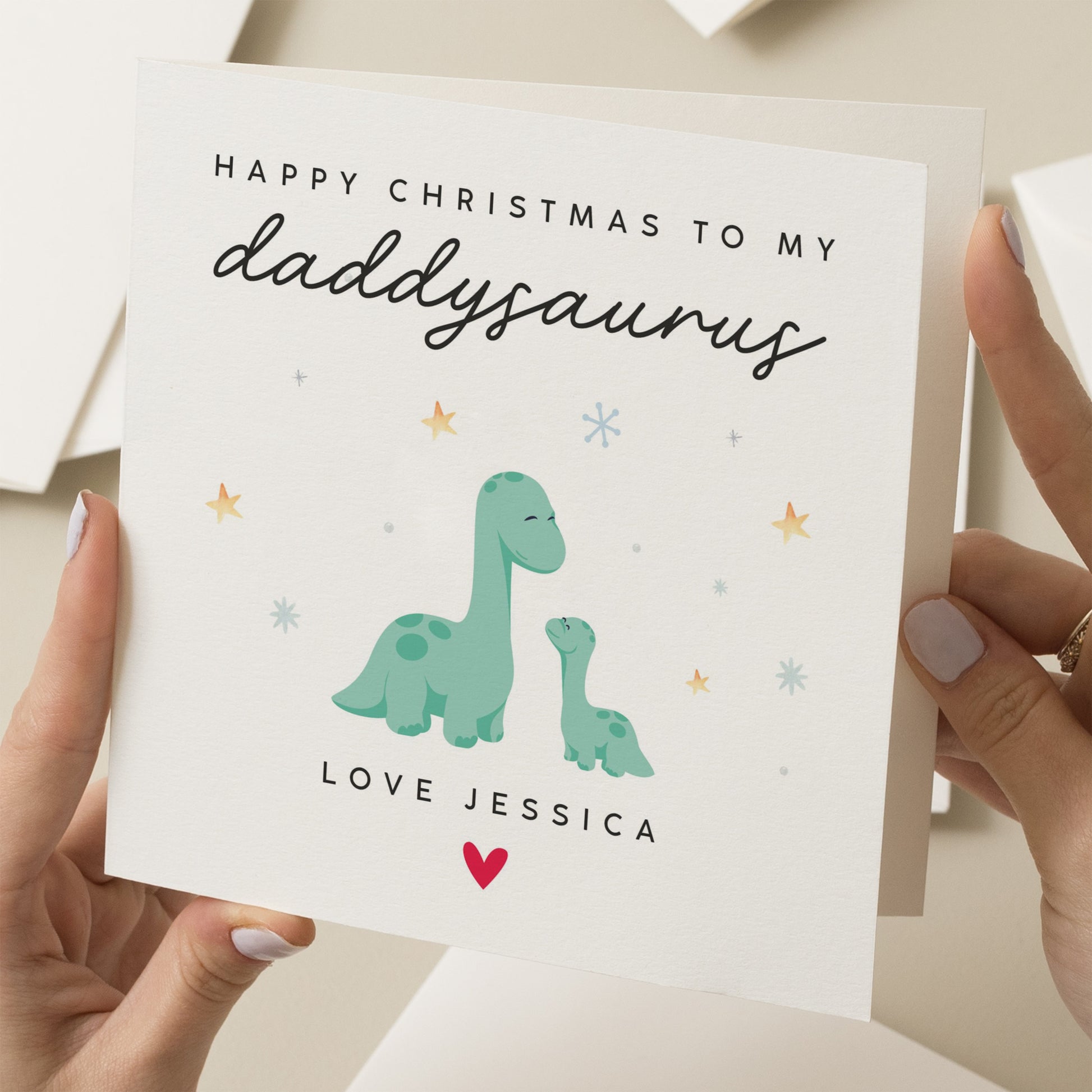 Christmas Card For Dad, Personalised Dad Christmas Card, Simple Christmas Card To Daddy, Amazing Dad Card, Xmas Card New Dad, Love You Dad