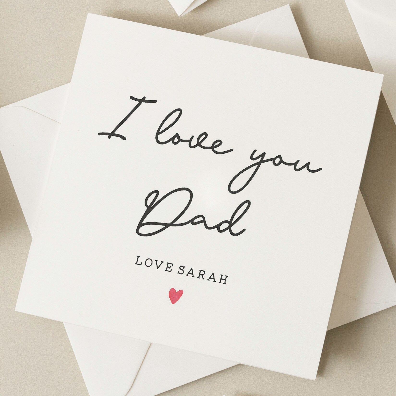 Personalised Card For Dad On Fathers Day, Cute Fathers Day Card For Dad, Card From Daughter, Fathers Day Gift From Son, Love You Dad