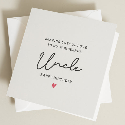 Uncle Birthday Card, Birthday Card For Wonderful Uncle, Uncle Birthday Gift, Birthday Gift For Him, Birthday Gift To Uncle