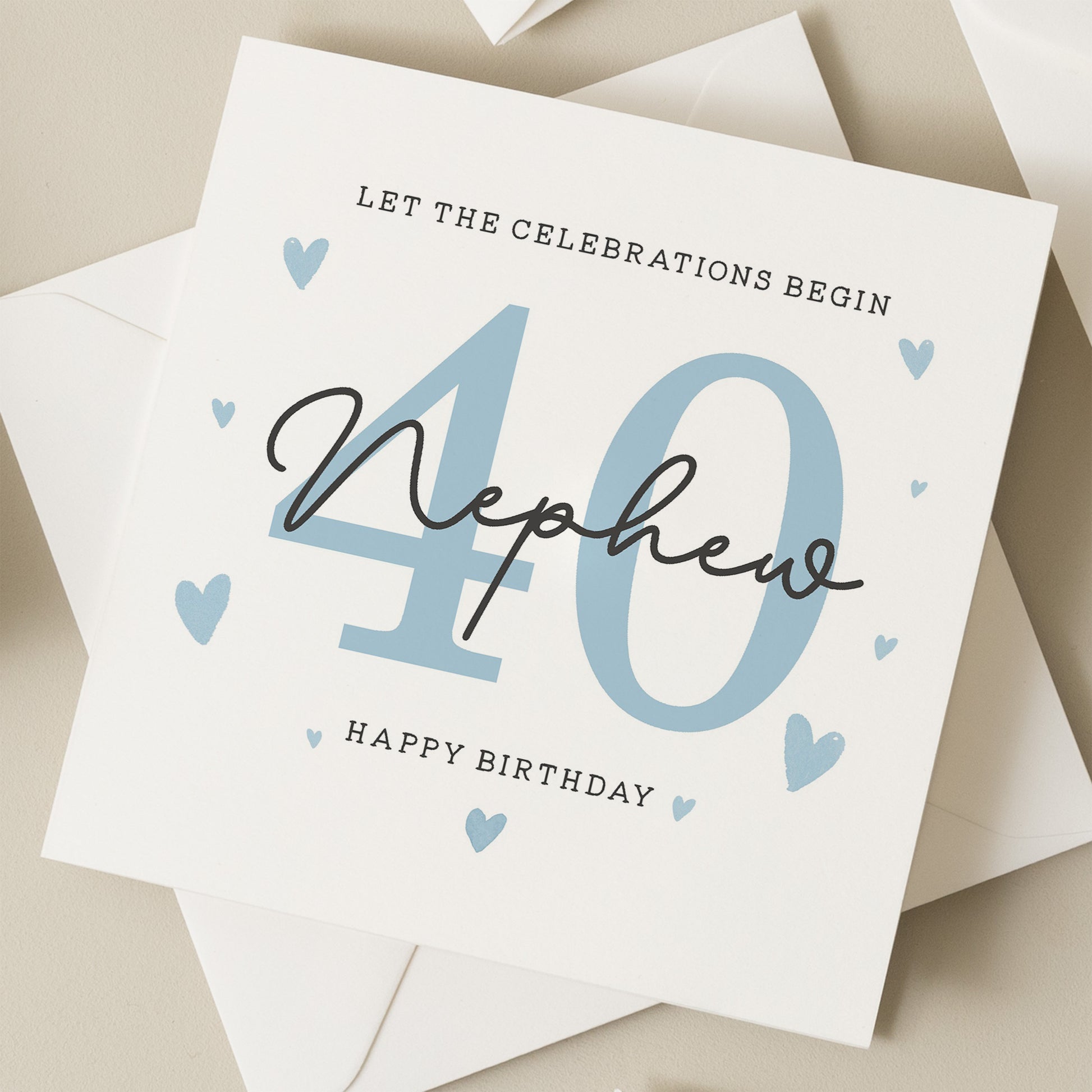 Birthday Nephew Card, 40th Birthday Card For Nephew, Nephew 40th Birthday Gift, Fortieth Birthday Card For Him, 40th Milestone Birthday Gift