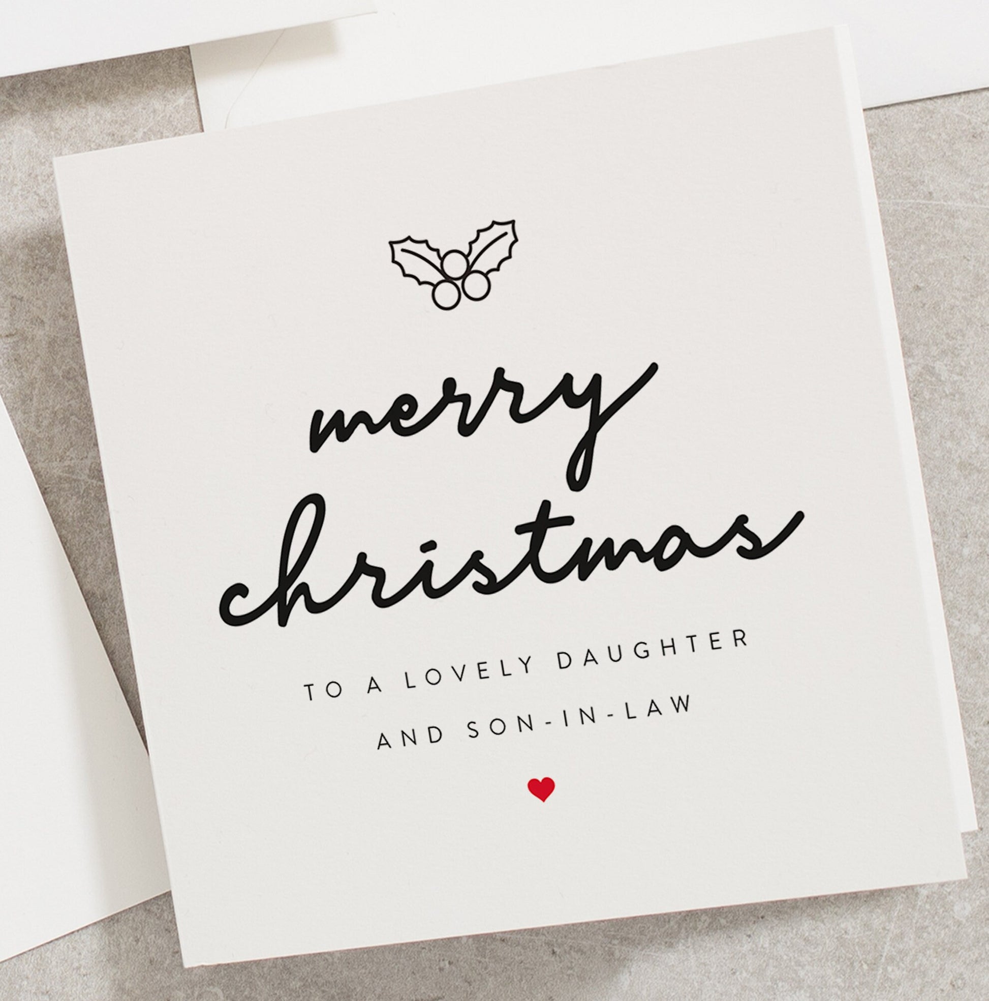 Daughter And Son In Law Christmas Cards, Family Christmas Cards, Personalised, Daughter In Law, Son In Law, Christmas Card CC107