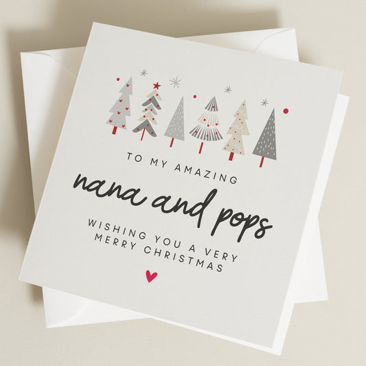 Nanna and Papa Christmas Card, Christmas Card For Grandparents, Nan And Grandad Christmas Card, Christmas Card, Christmas Grand Parents Card