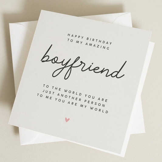 Birthday Card For Boyfriend, Boyfriend Birthday Card, Birthday Gift For Boyfriend, Cute Birthday Card For Him, Soulmate Card, For Partner