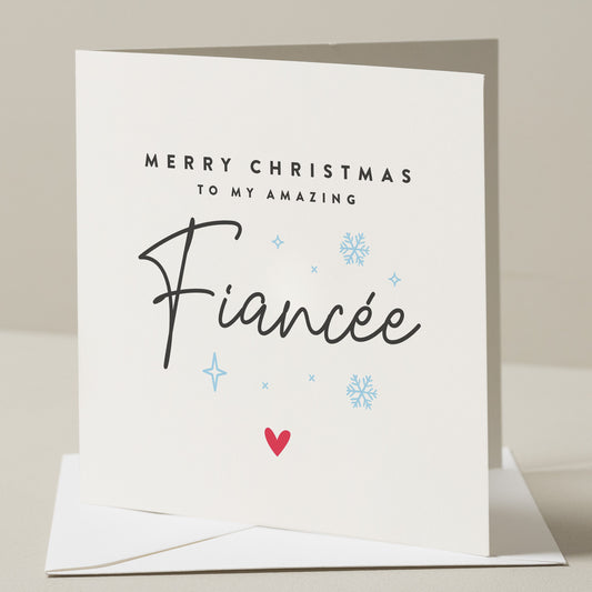 Fiancée Christmas Card, Christmas Fiancée Card, Christmas Card for Future Wife / Husband, For Her Christmas Card, Fiancé At Christmas