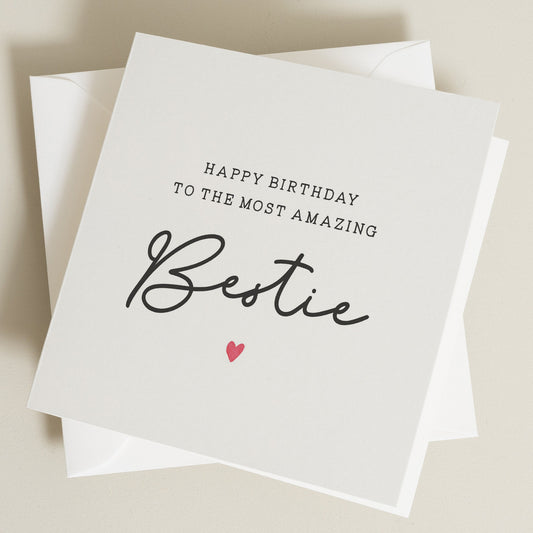 Gift For Best Friend Birthday, Bestie Birthday Card, Happy Birthday Amazing Bestie Card, Birthday Card For Bestie, Friend Birthday