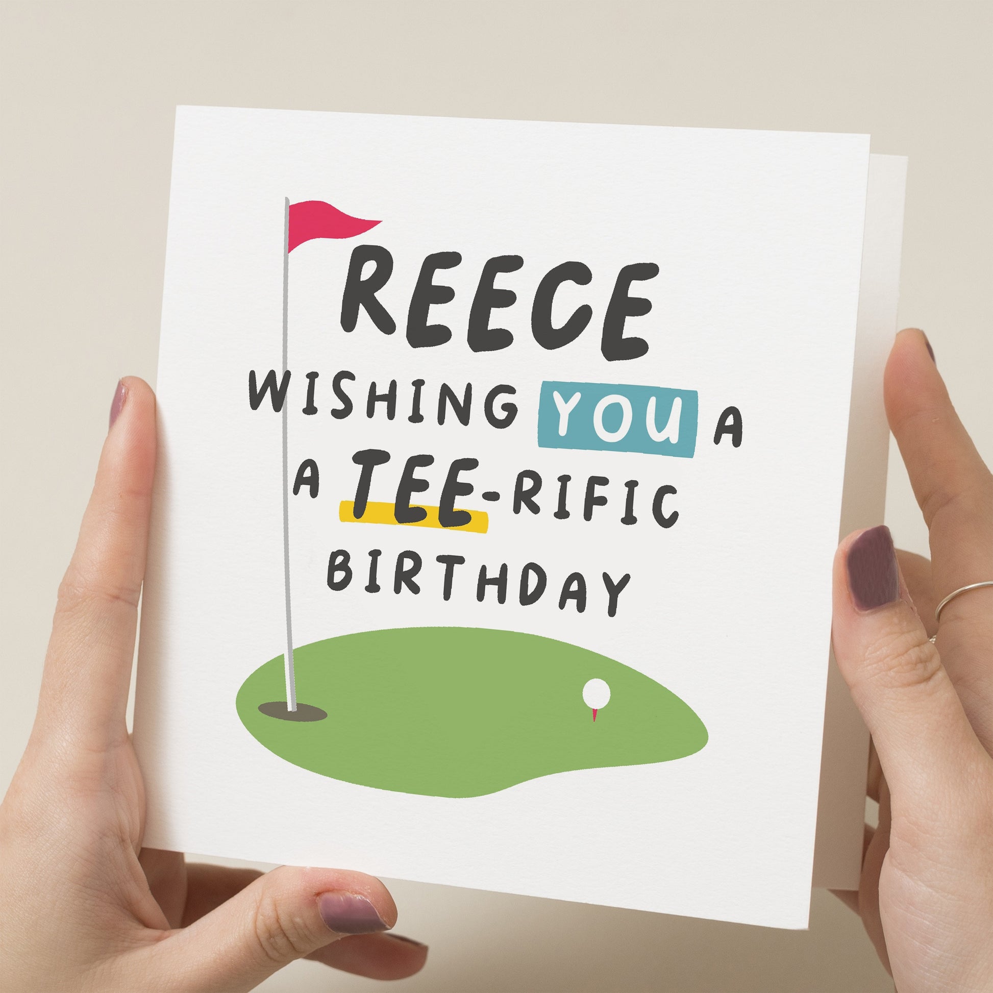 Personalised Golf Gift For Him, Funny Birthday Card, Birthday Card For Golfer, Card For Golfing Boyfriend, Girlfriend, Friend, Golf Card